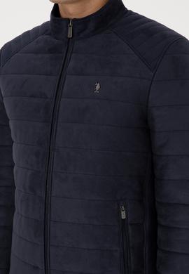 Erkek Lacivert Deri Ceket - 50317296014