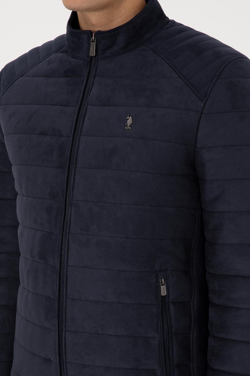 Erkek Lacivert Deri Ceket