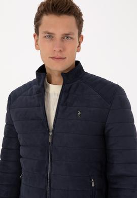 Erkek Lacivert Deri Ceket - 50317296014