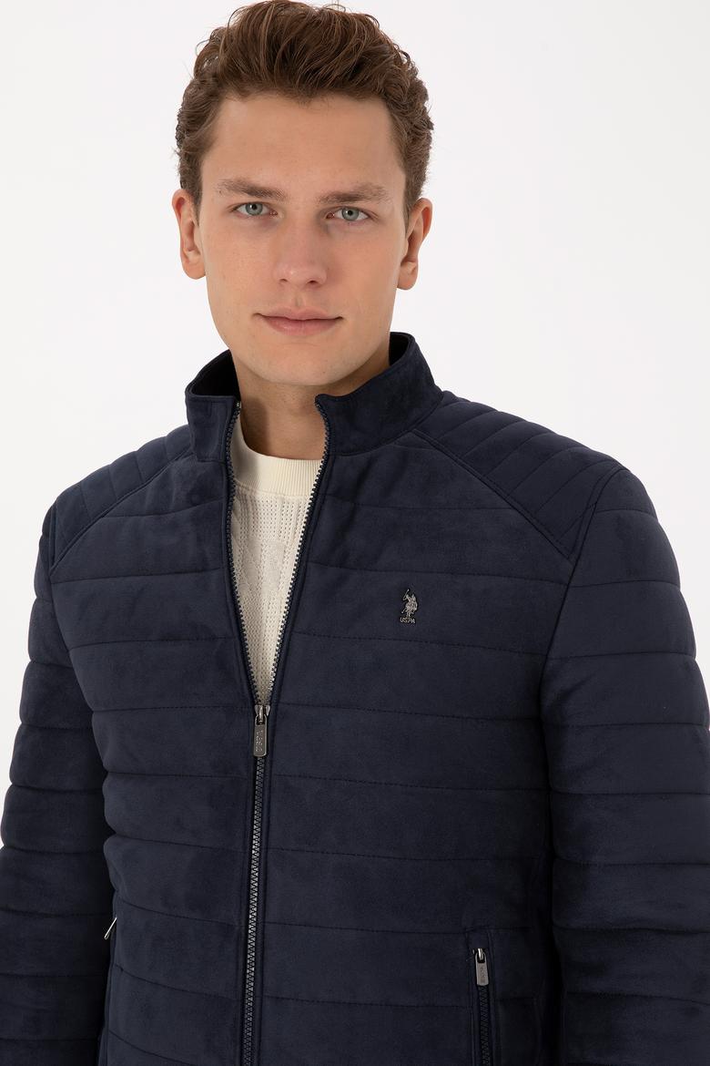 Erkek Lacivert Deri Ceket - 50317296014