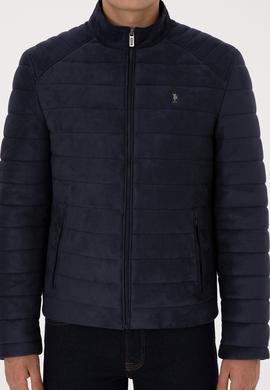 Erkek Lacivert Deri Ceket - 50317296014