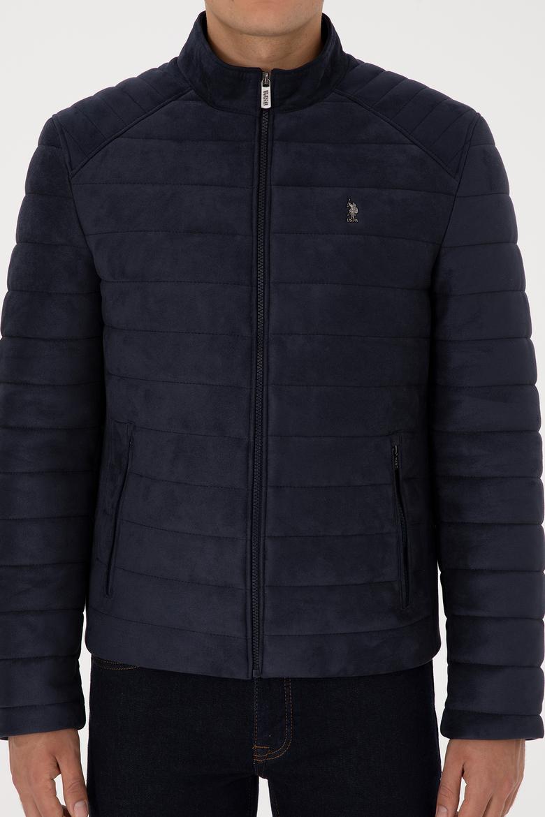 Erkek Lacivert Deri Ceket - 50317296014