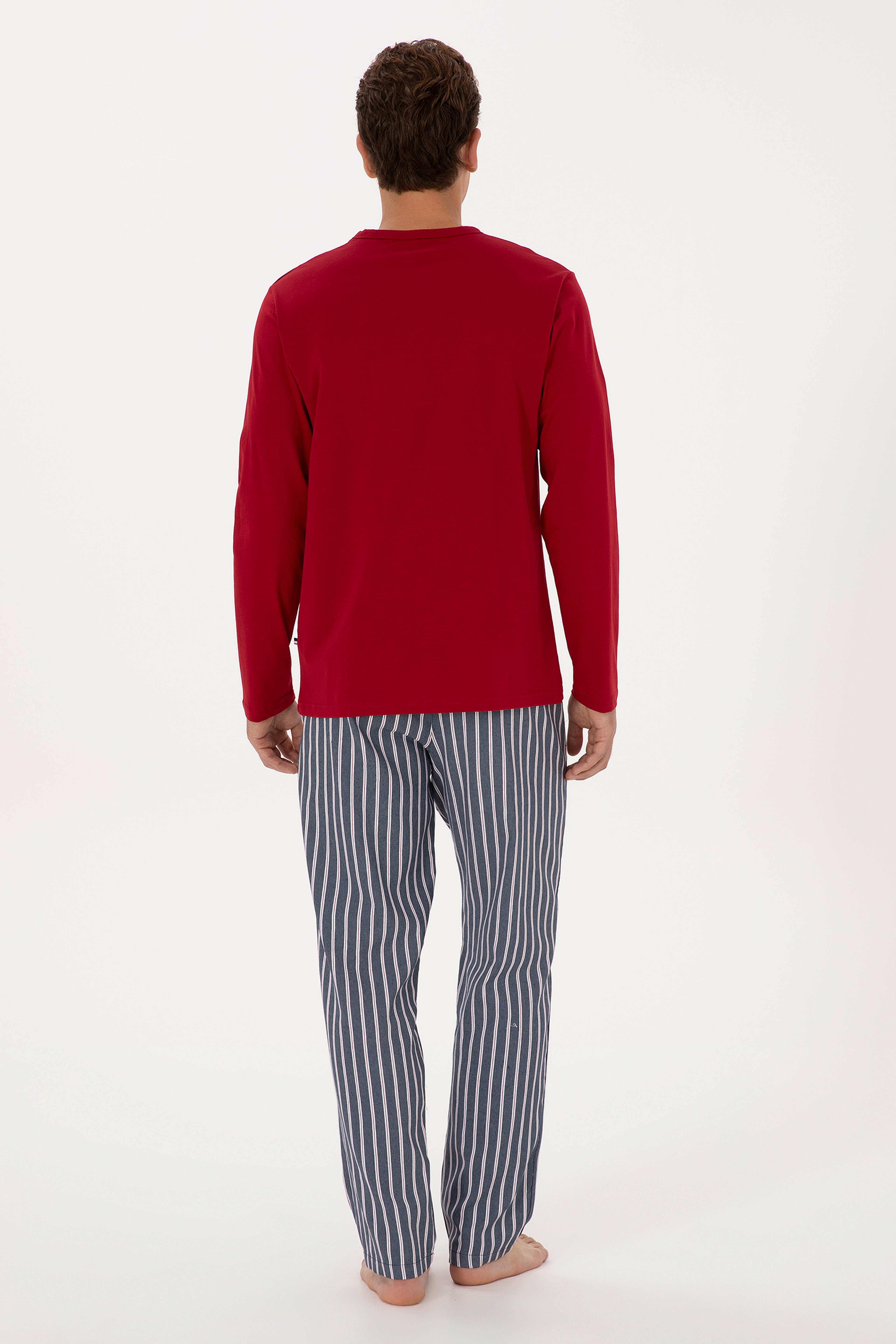 Erkek Bordo Pijama Takımı