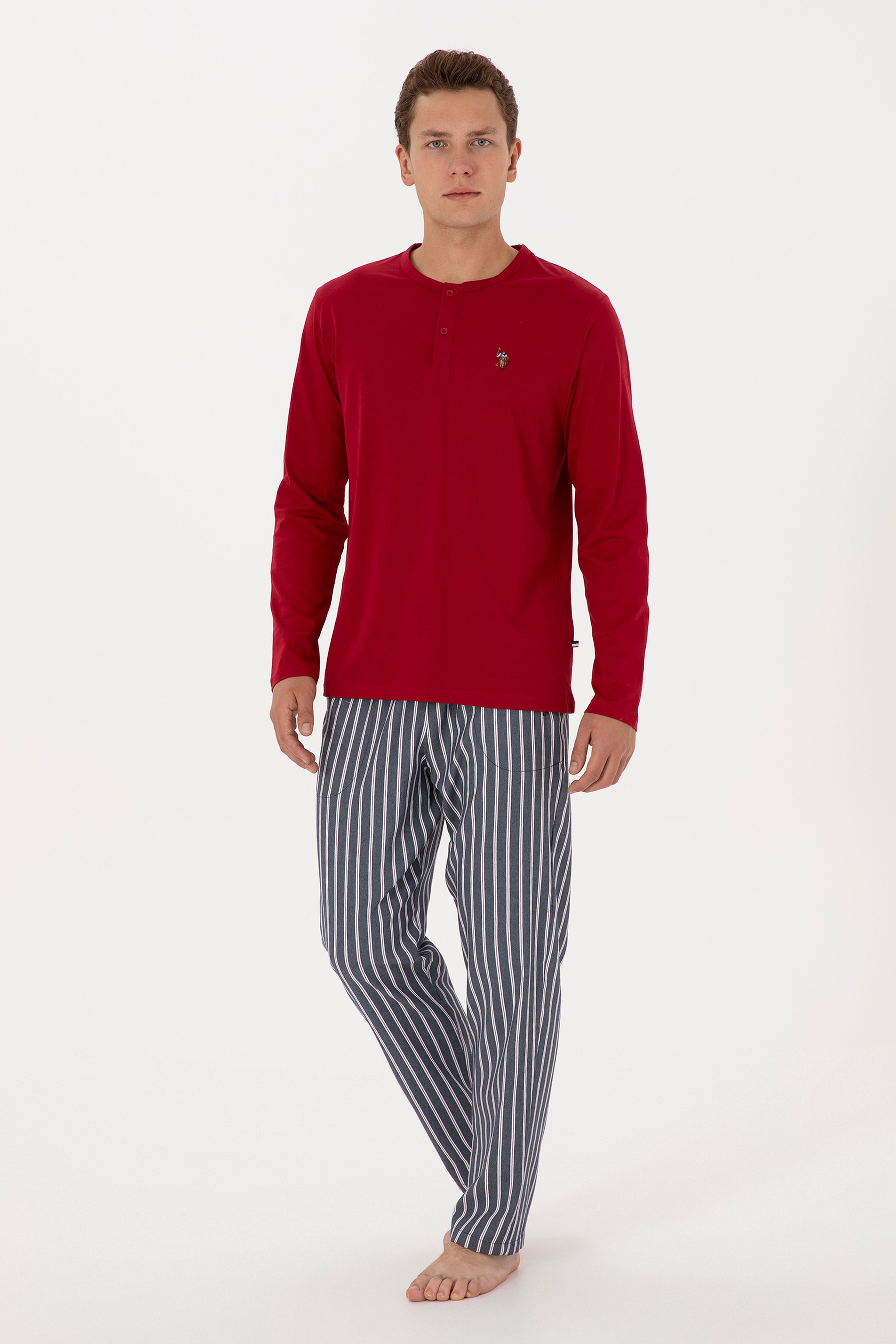 Erkek Bordo Pijama Takımı