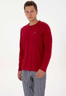 Erkek Bordo Pijama Takımı - 50318611015