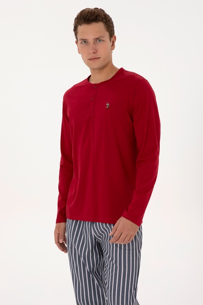 Erkek Bordo Pijama Takımı