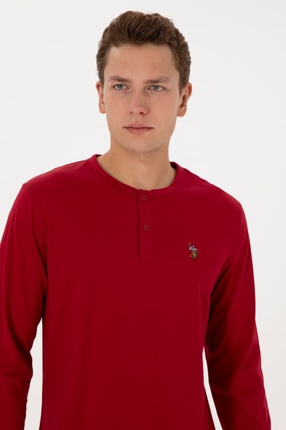 Erkek Bordo Pijama Takımı