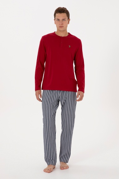 Erkek Bordo Pijama Takımı