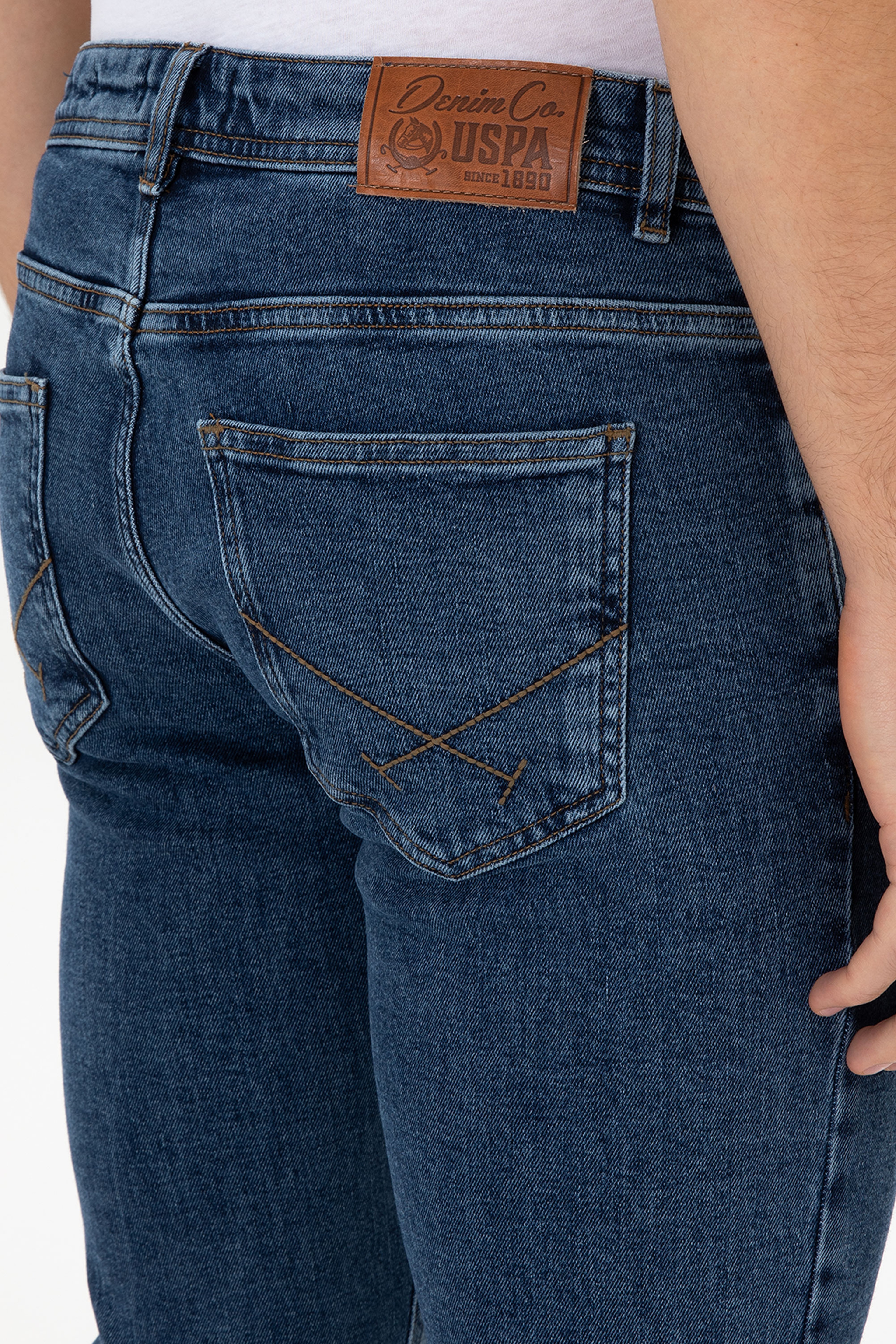 Erkek Mavi Slim Fit Jean Pantolon - Image 6