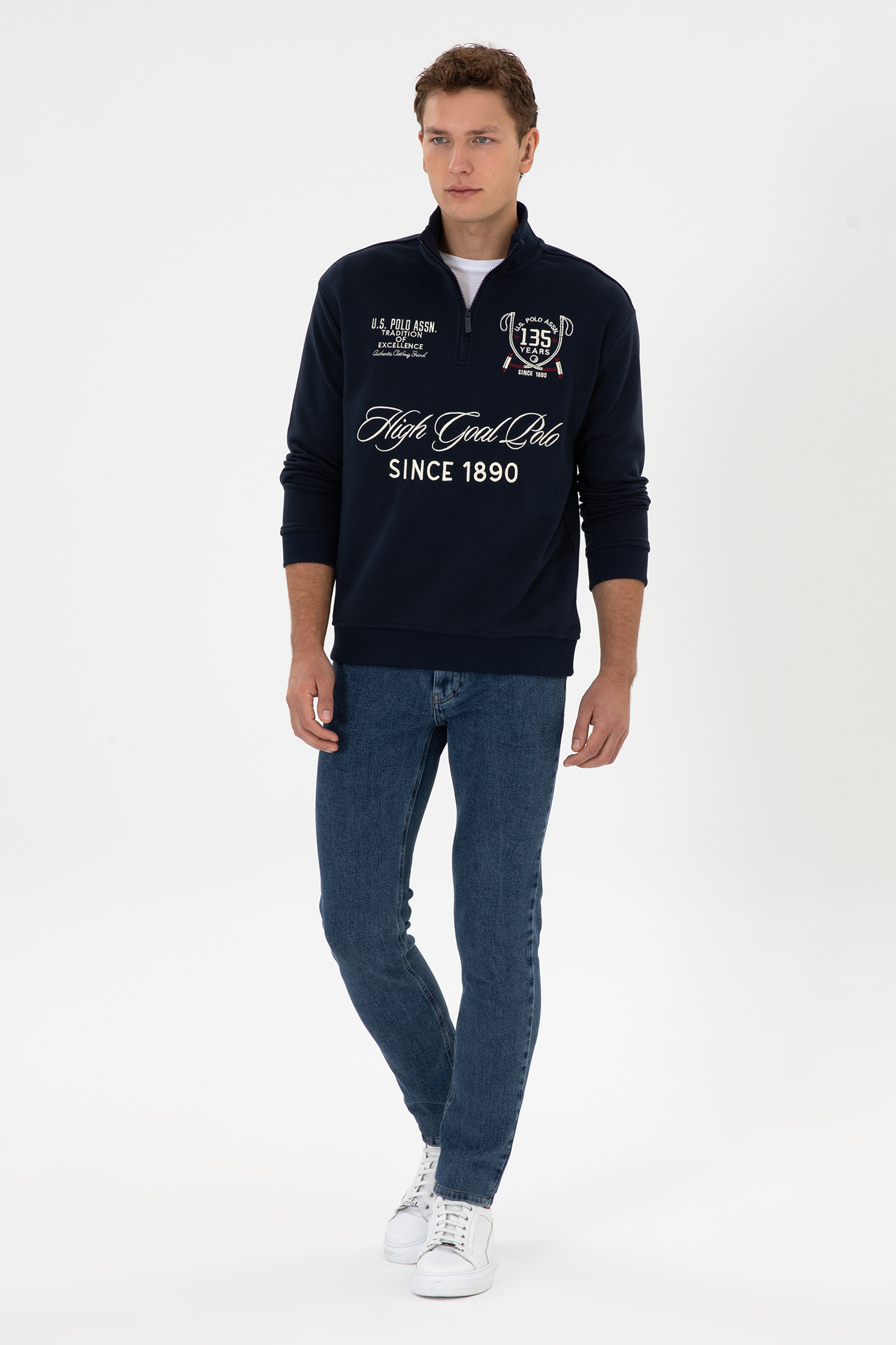 Erkek Mavi Slim Fit Jean Pantolon - Image 3