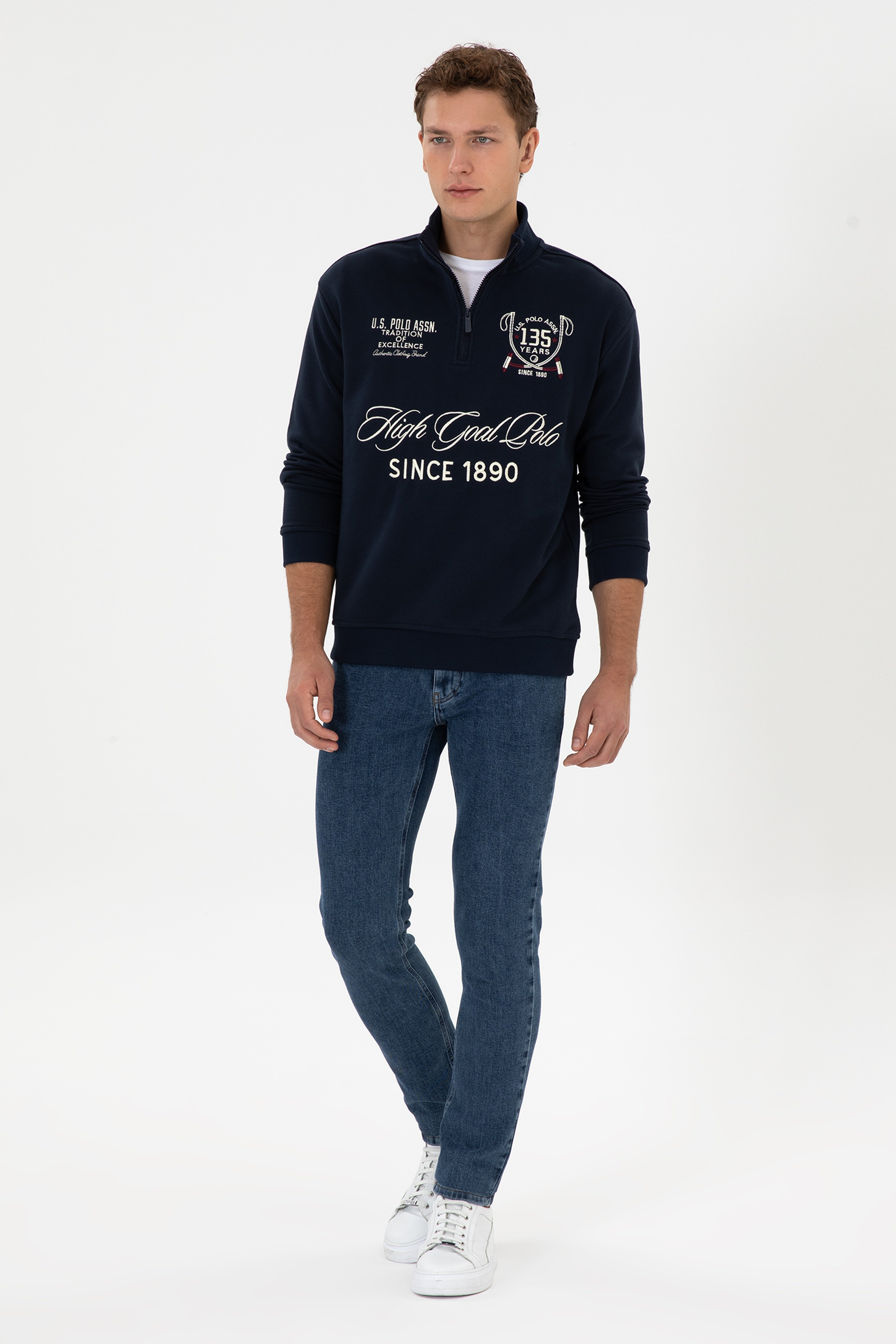 Erkek Mavi Slim Fit Jean Pantolon