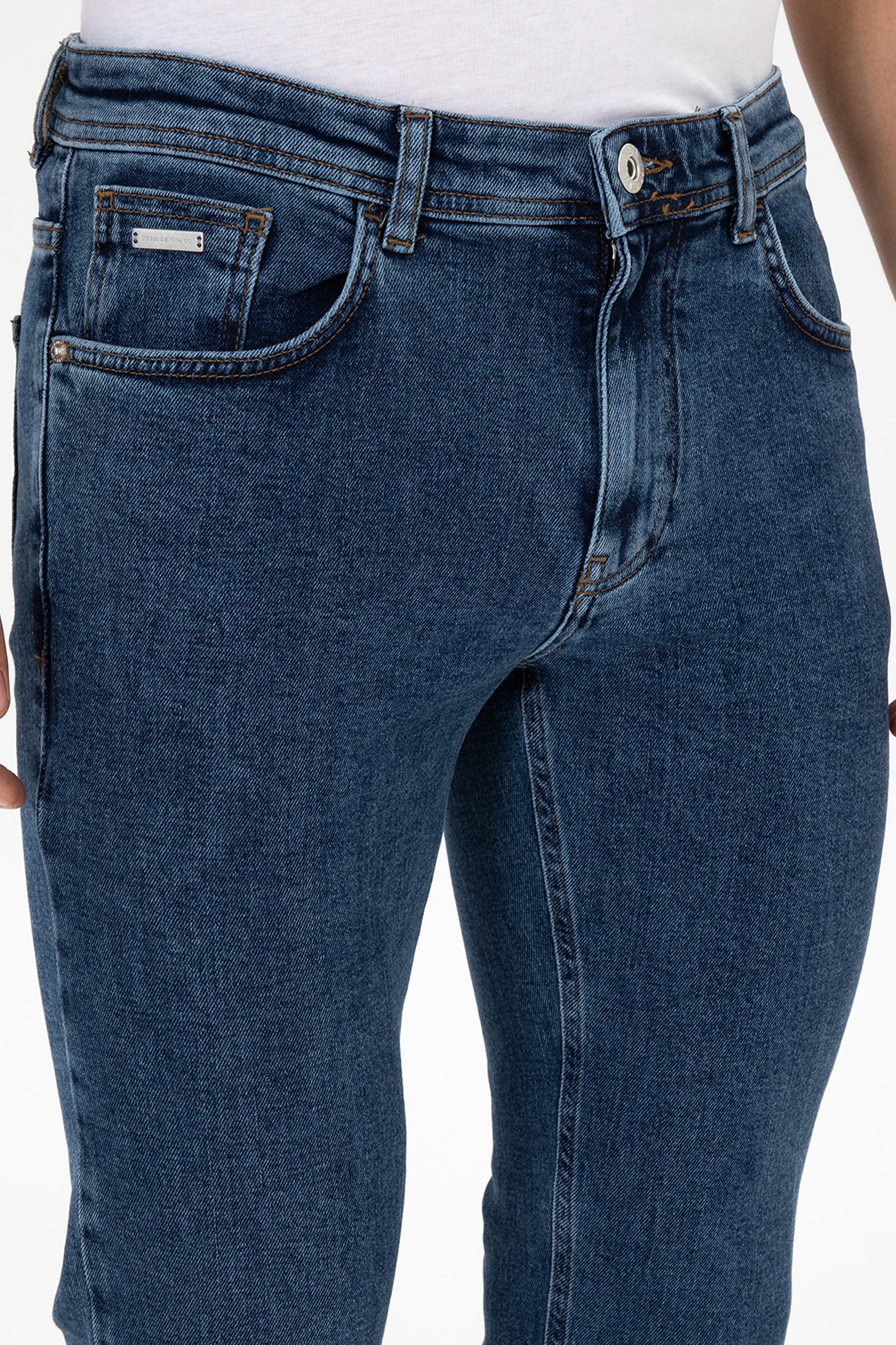 Erkek Mavi Slim Fit Jean Pantolon - Image 5