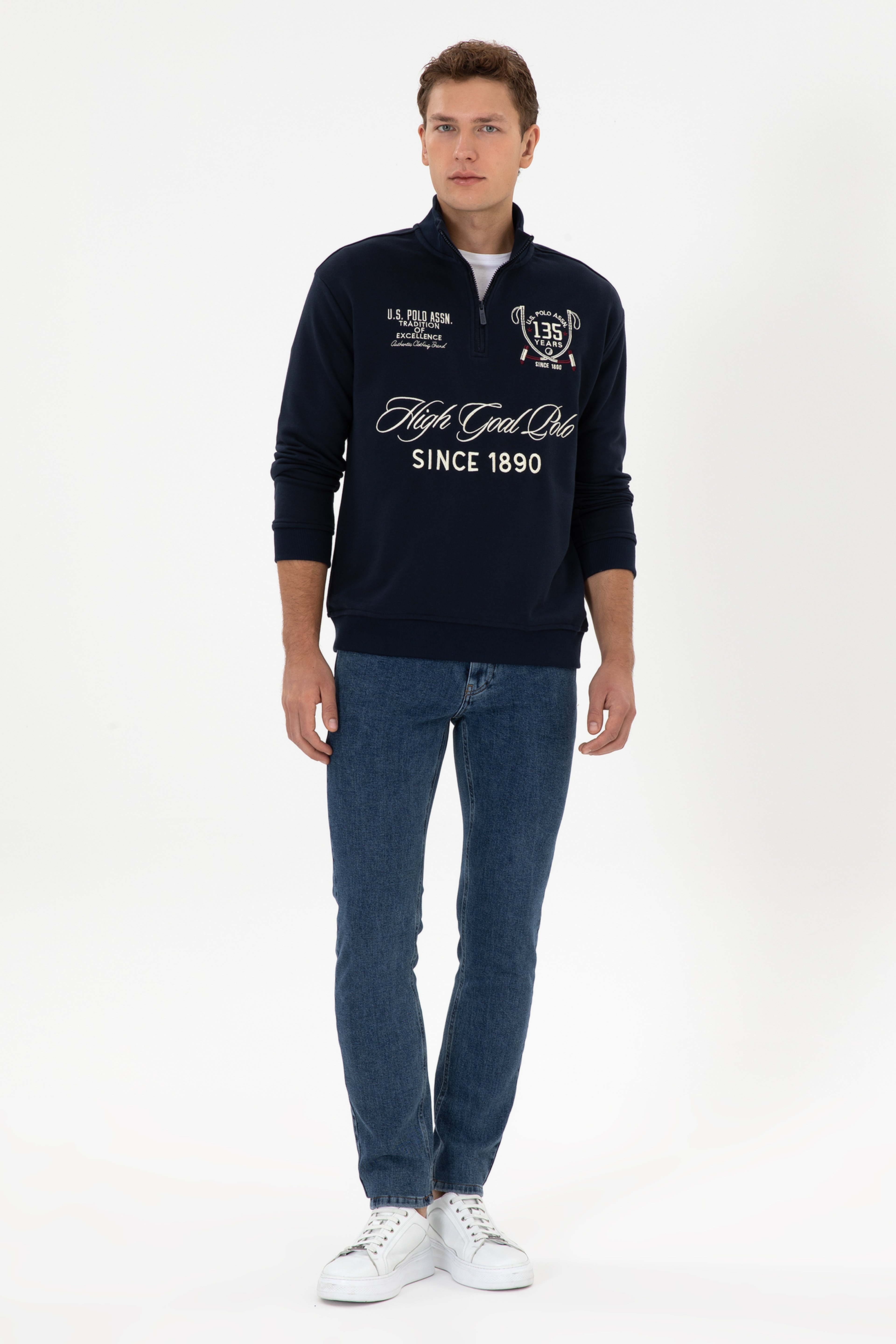 Erkek Mavi Slim Fit Jean Pantolon - Image 1