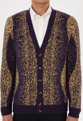 Erkek Mürdüm Triko Hırka - 50308240017