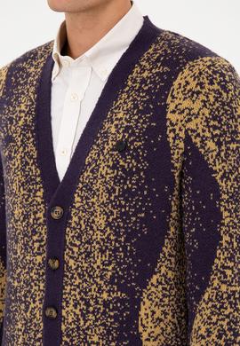 Erkek Mürdüm Triko Hırka - 50308240017