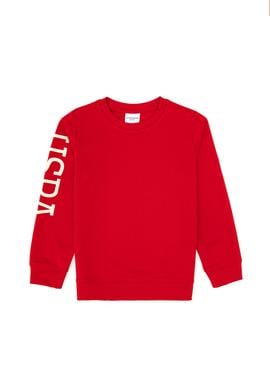 Erkek Çocuk Kırmızı Basic Bisiklet Yaka Sweatshirt - 50313831096