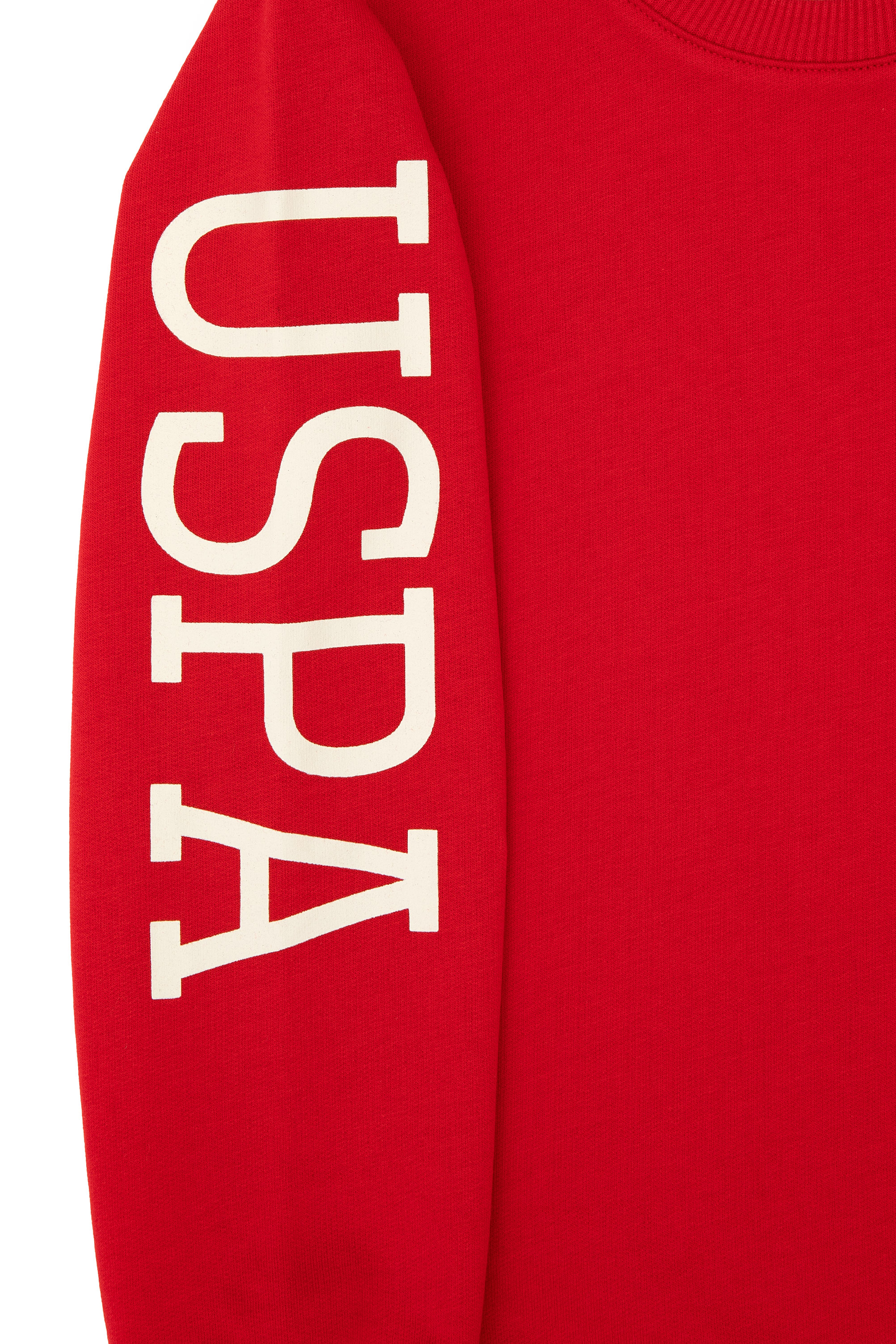 Erkek Çocuk Kırmızı Basic Bisiklet Yaka Sweatshirt