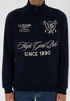 Erkek Comfort Fit Yarım Fermuarlı Lacivert Sweatshirt - 50310284007