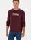 Erkek Regular Fit Bisiklet Yaka Bordo Sweatshirt