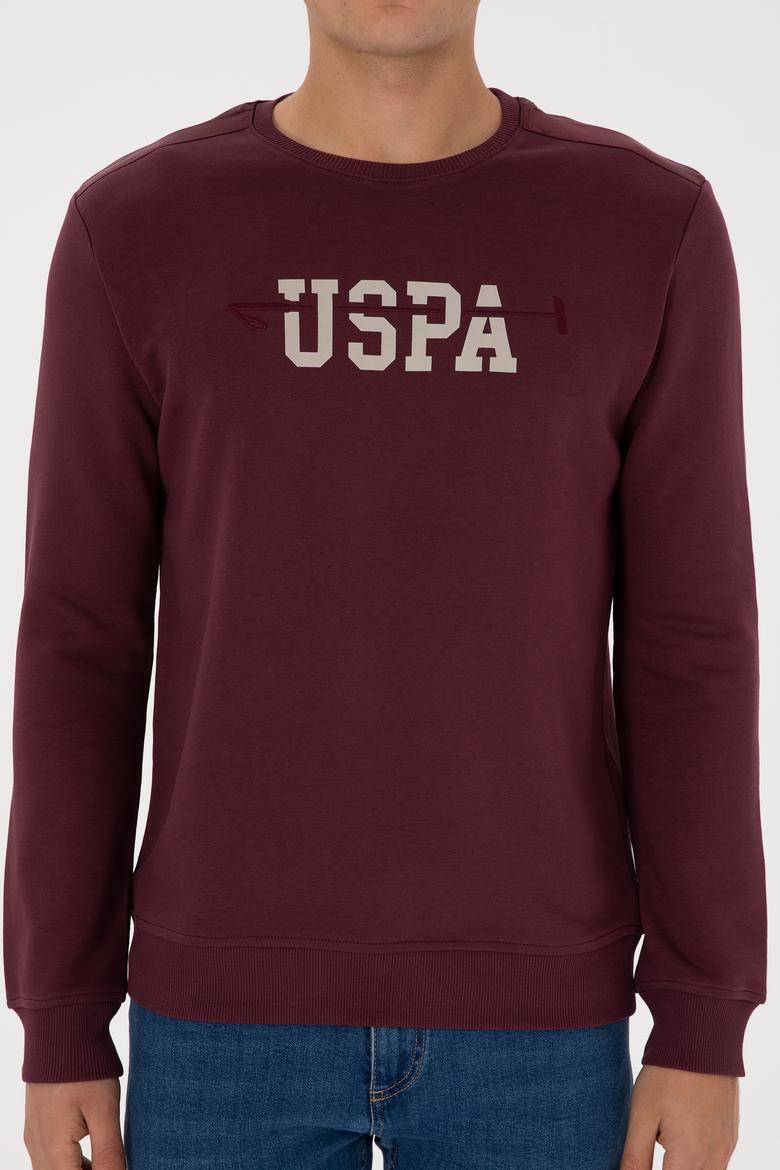 Erkek Regular Fit Bisiklet Yaka Bordo Sweatshirt - 50315536009