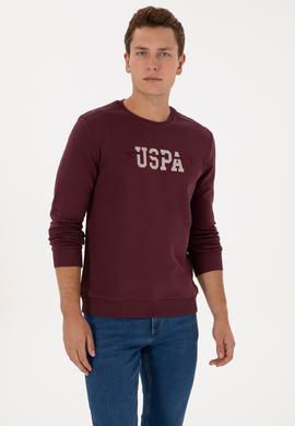 Erkek Regular Fit Bisiklet Yaka Bordo Sweatshirt - 50315536009