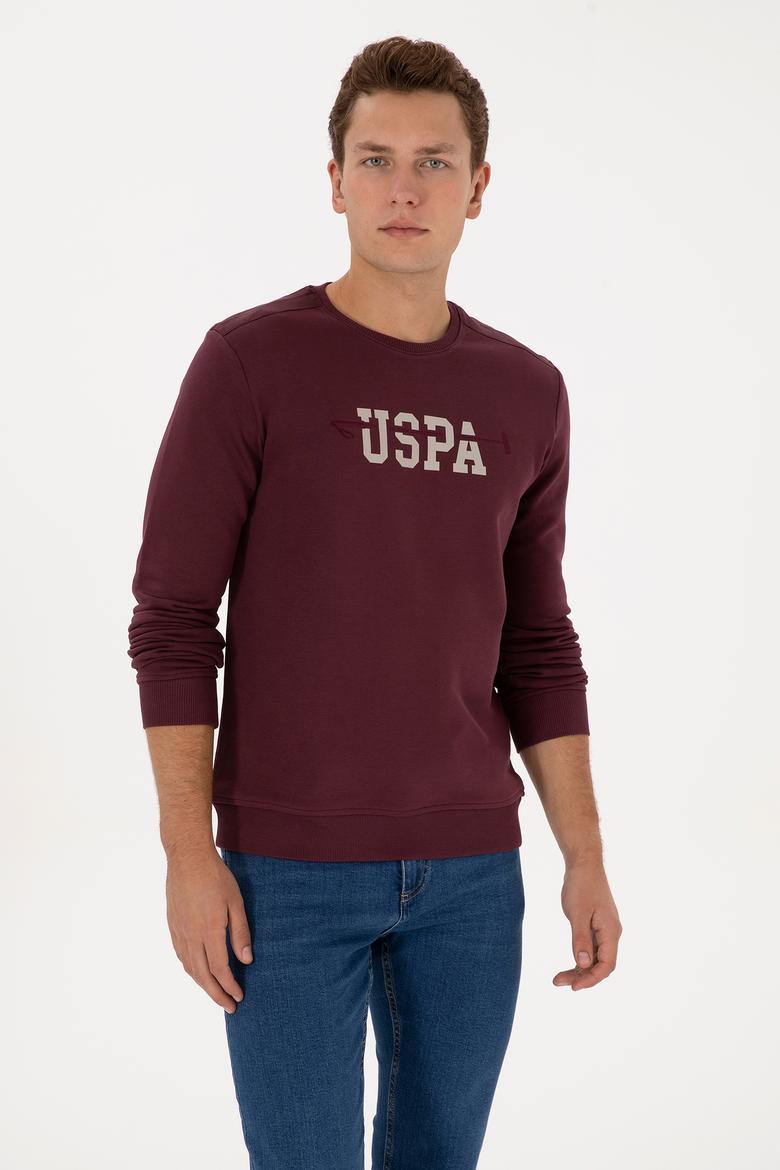 Erkek Regular Fit Bisiklet Yaka Bordo Sweatshirt - 50315536009