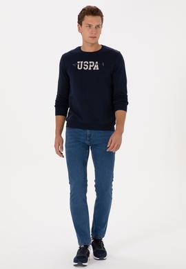 Erkek Regular Fit Bisiklet Yaka Lacivert Sweatshirt - 50315536018