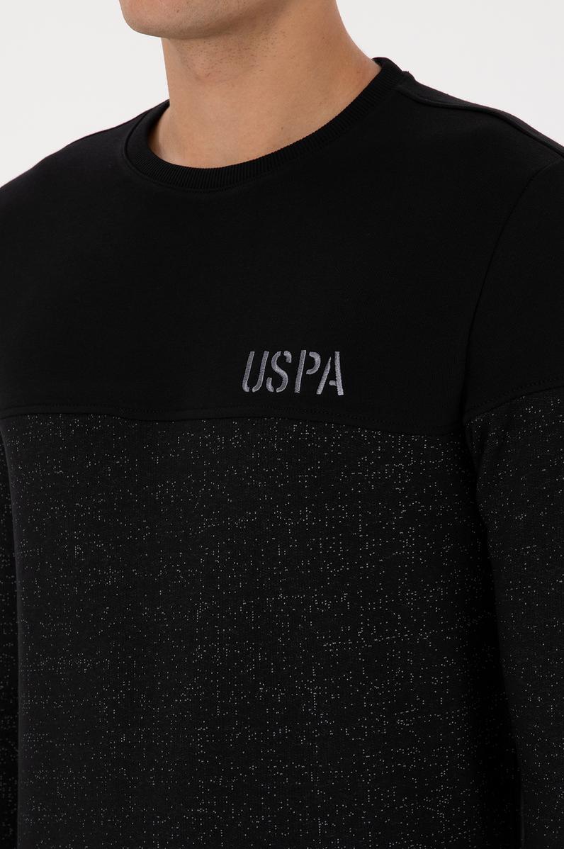 Erkek Regular Fit Bisiklet Yaka Siyah Sweatshirt