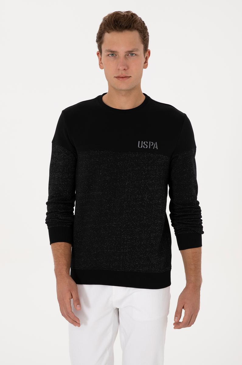 Erkek Regular Fit Bisiklet Yaka Siyah Sweatshirt