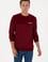 Erkek Regular Fit Bisiklet Yaka Bordo Sweatshirt