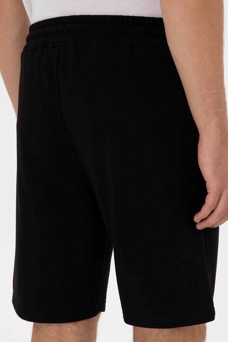 Erkek Siyah Örme Şort - 50319997034