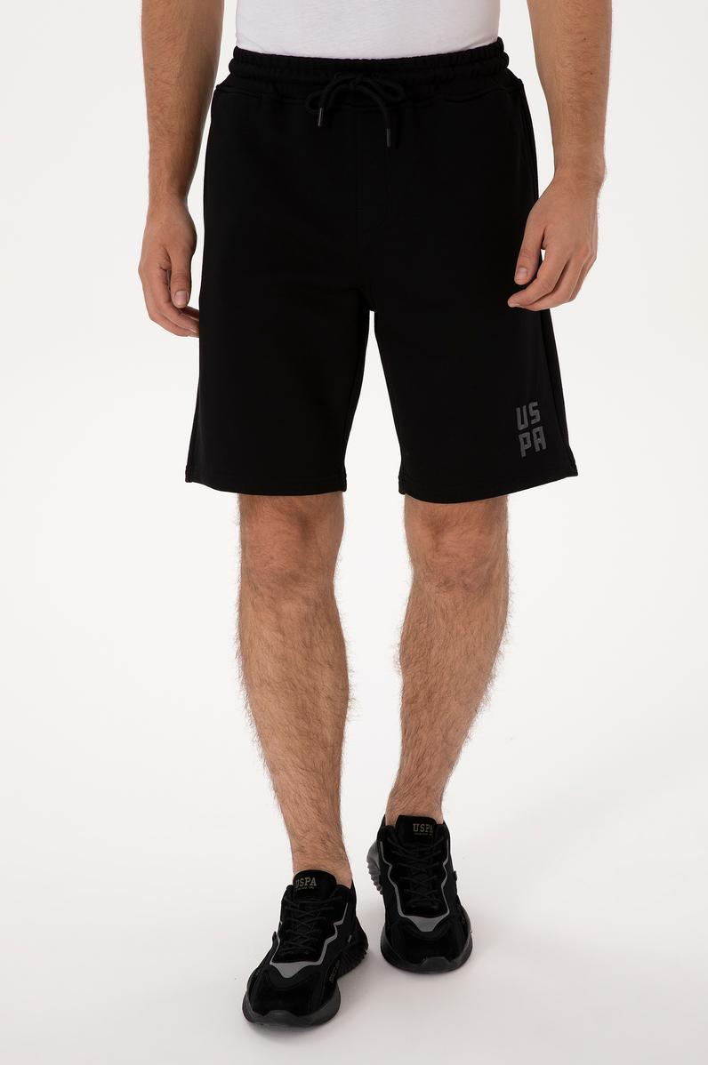 Erkek Siyah Örme Şort