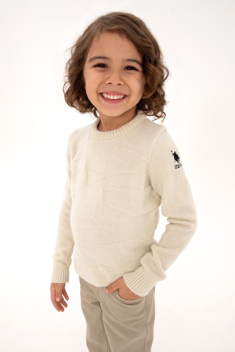 Erkek Çocuk Taş Bisiklet Yaka Kazak