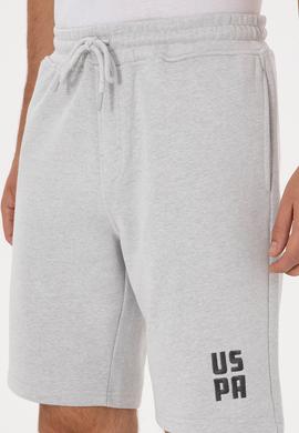 Erkek Gri Melanj Örme Şort - 50319997008