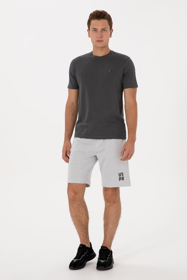 Erkek Gri Melanj Örme Şort
