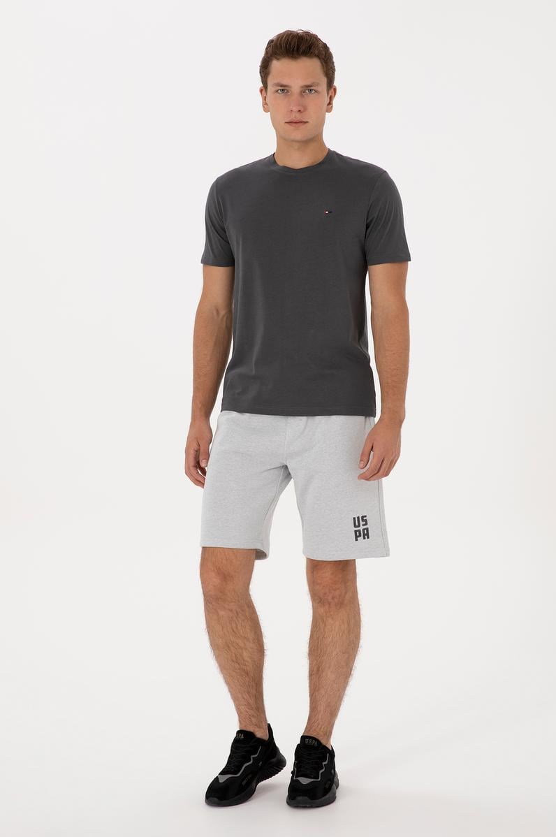 Erkek Gri Melanj Örme Şort