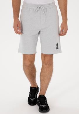 Erkek Gri Melanj Örme Şort - 50319997008