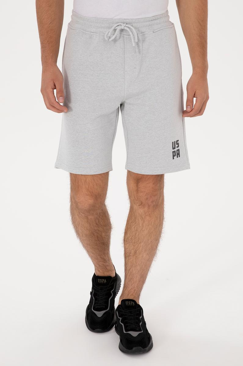 Erkek Gri Melanj Örme Şort