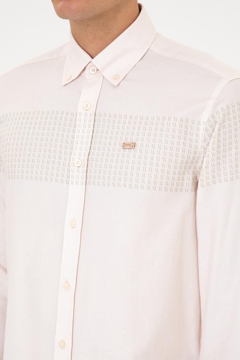 Erkek Krem Uzun Kollu Gömlek - 50308543033