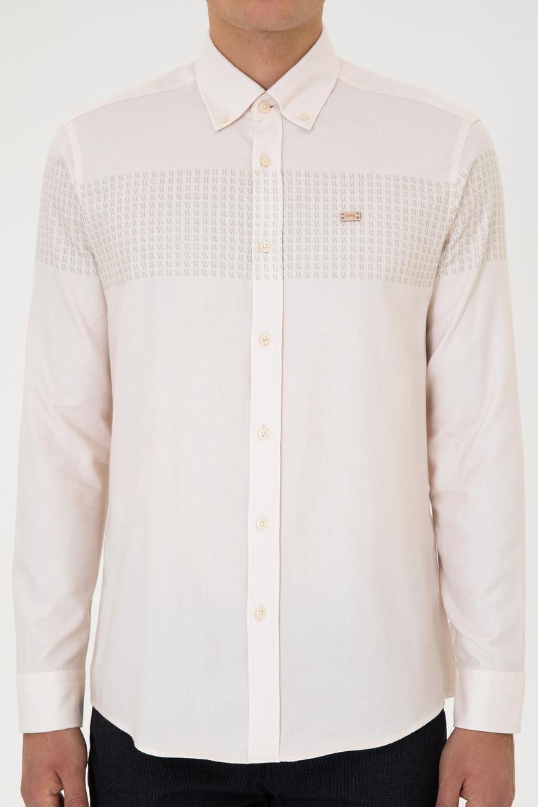 Erkek Krem Uzun Kollu Gömlek - 50308543033