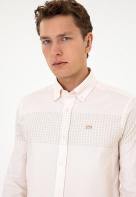 Erkek Krem Uzun Kollu Gömlek - 50308543033