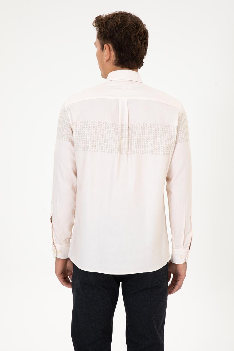 Erkek Krem Uzun Kollu Gömlek - 50308543033