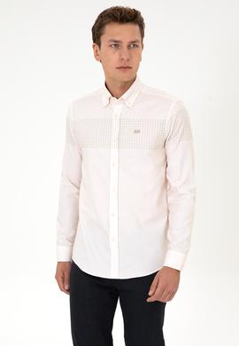 Erkek Krem Uzun Kollu Gömlek - 50308543033