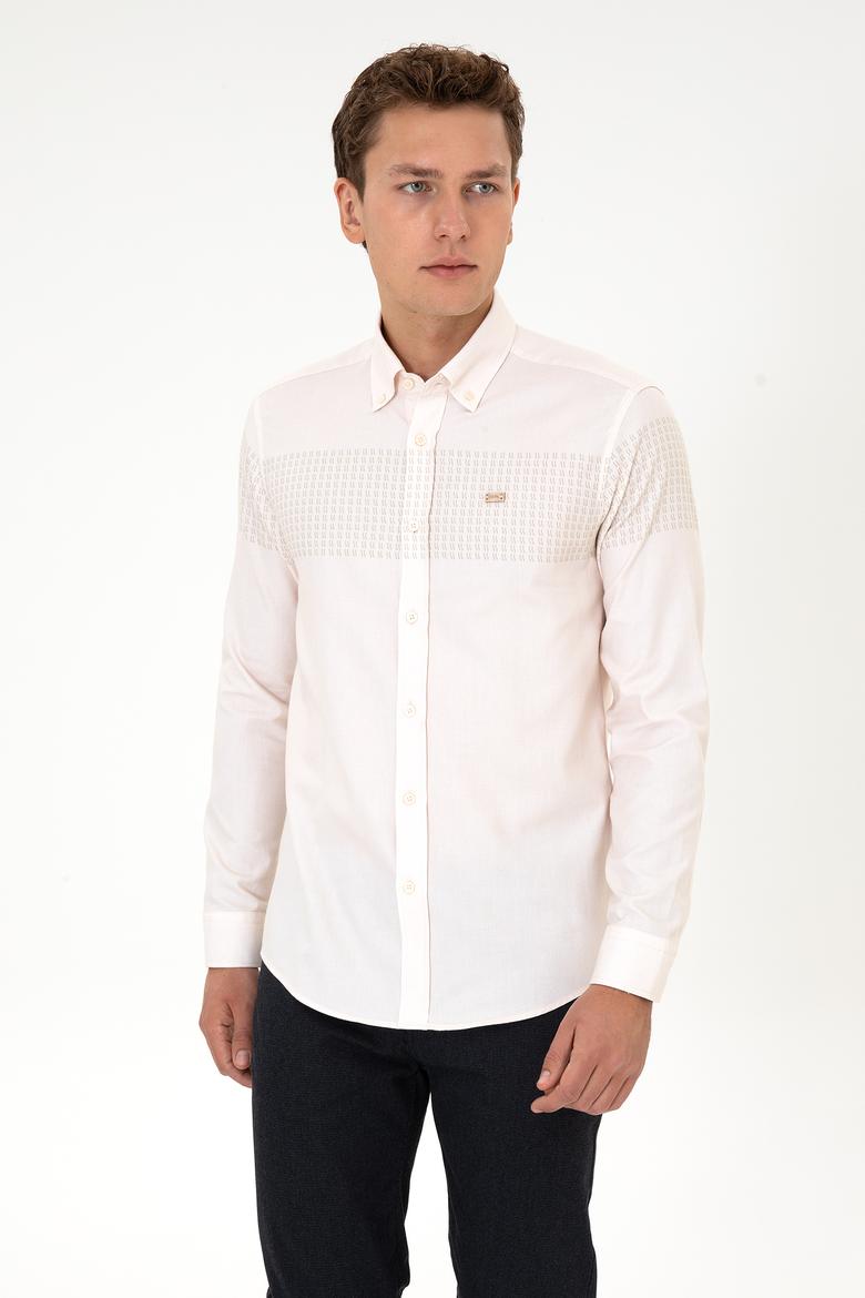 Erkek Krem Uzun Kollu Gömlek - 50308543033