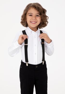 Erkek Çocuk Beyaz Uzun Kollu Basic Gömlek - 50316801001