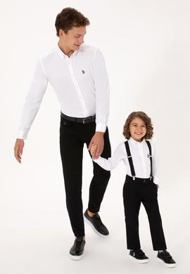 Erkek Çocuk Beyaz Uzun Kollu Basic Gömlek - 50316801001