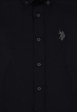 Erkek Çocuk Siyah Uzun Kollu Basic Gömlek - 50316801145