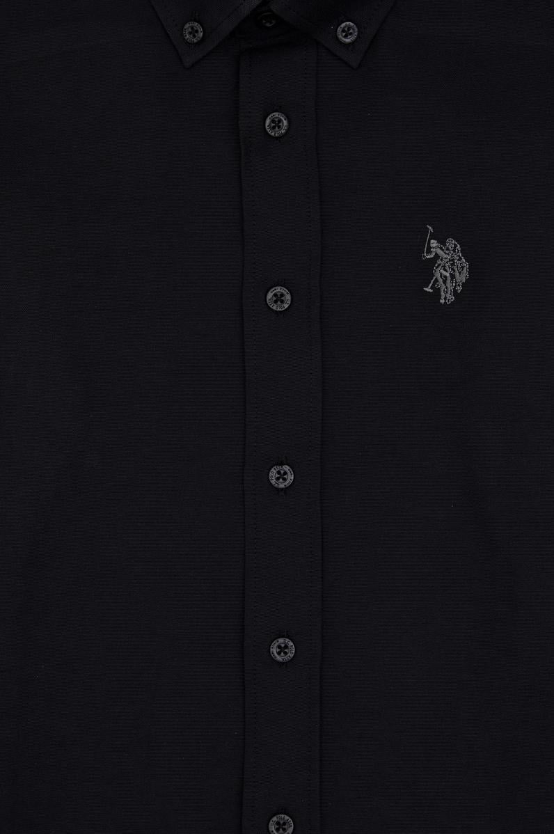 Erkek Çocuk Siyah Uzun Kollu Basic Gömlek