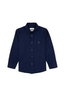 Erkek Çocuk Lacivert Uzun Kollu Basic Gömlek - 50316801024