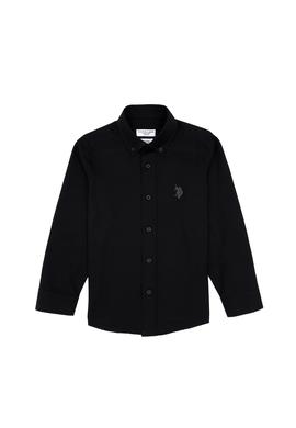 Erkek Çocuk Siyah Uzun Kollu Basic Gömlek - 50316801145